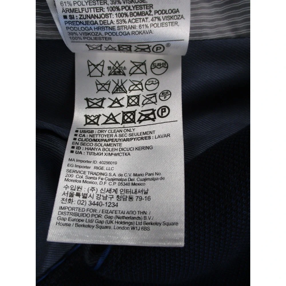 Banana Republic Blazer Mens 42R Navy Blue Tailored Fit 2-Button Sport Coat